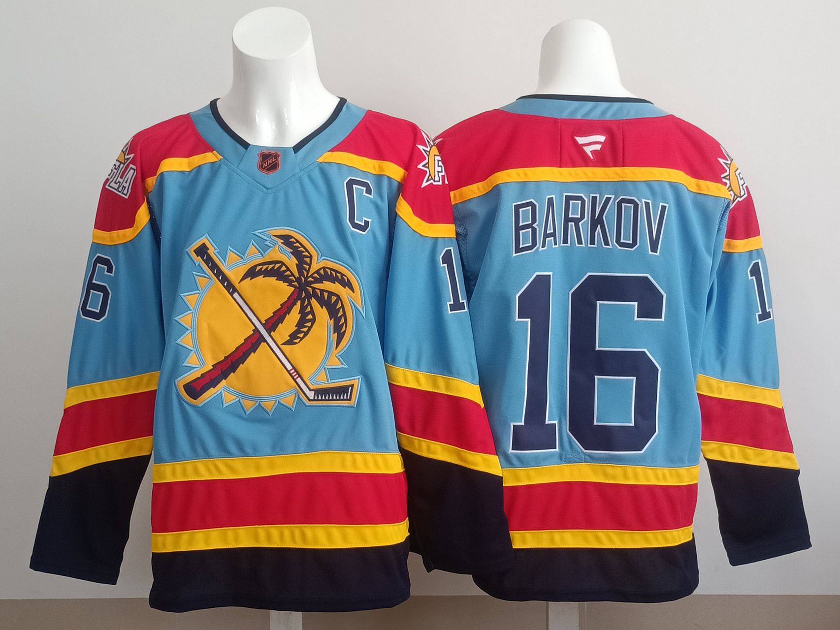 Men 2025 Florida Panthers #16 Barkov Light Blue NHL Jersey style 01->florida panthers->NHL Jersey